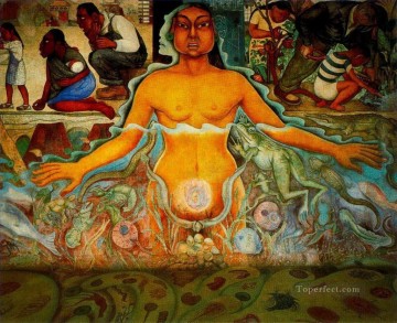 ディエゴ・リベラ Painting - アジア人種を象徴する人物 1951 年 ディエゴ・リベラ